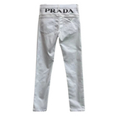 Prada Big Backprint Jeans White